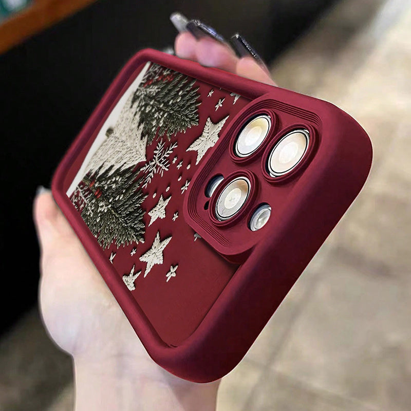 Christmas Red Wine Phone Case – Shockproof Soft Protective Cover
