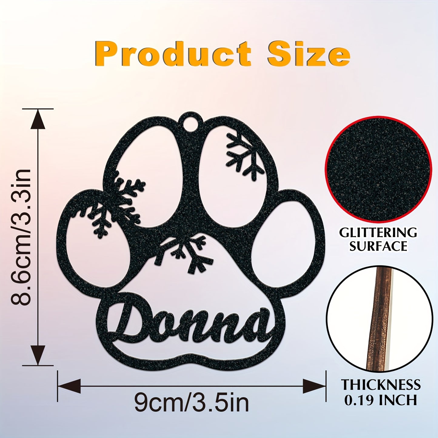 Personalized Christmas Ornament – Snowflake & Paw Print Wooden Keepsake