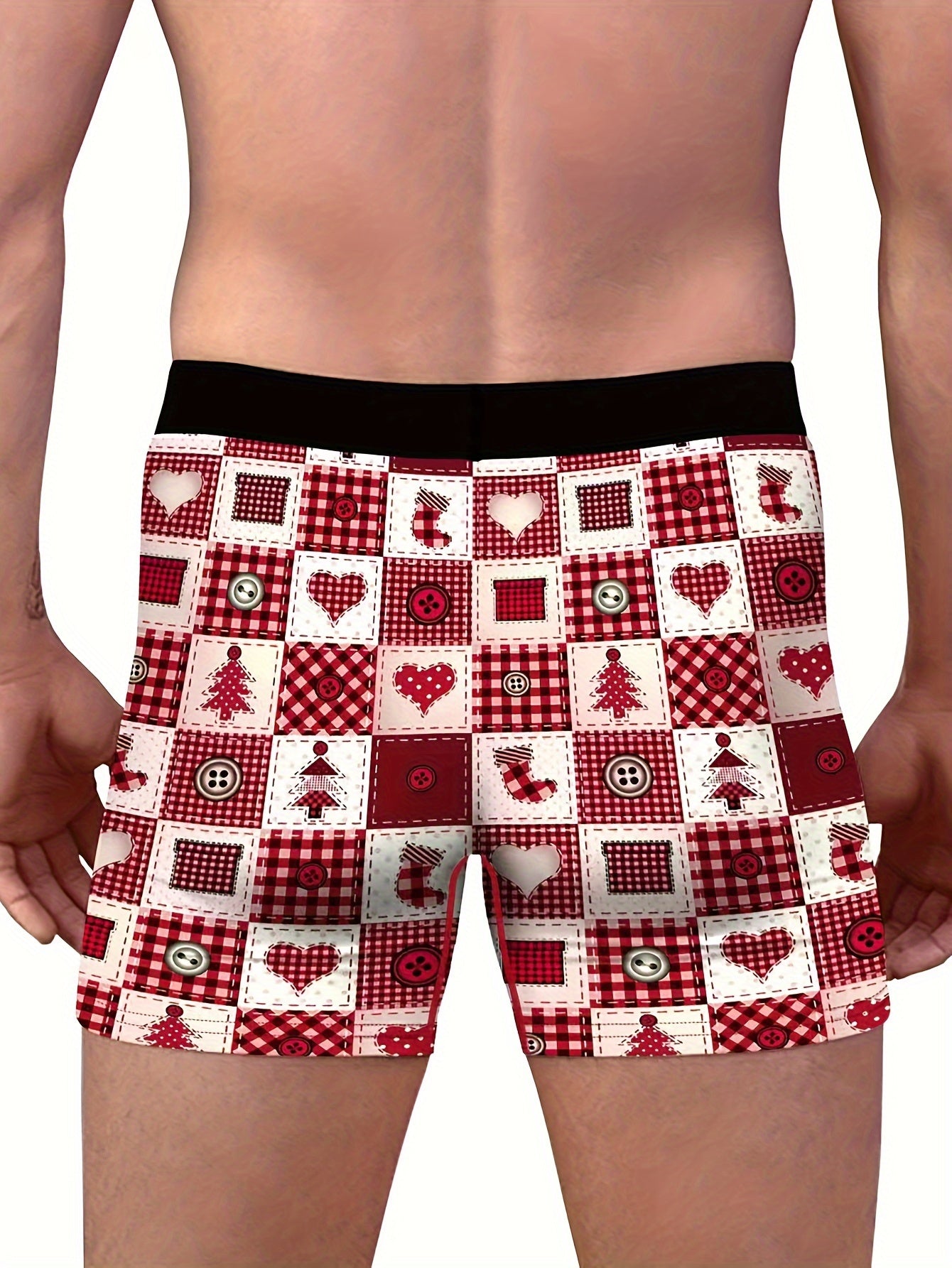 Men’s Christmas Reindeer Boxer Briefs – Festive Holiday Underwear
