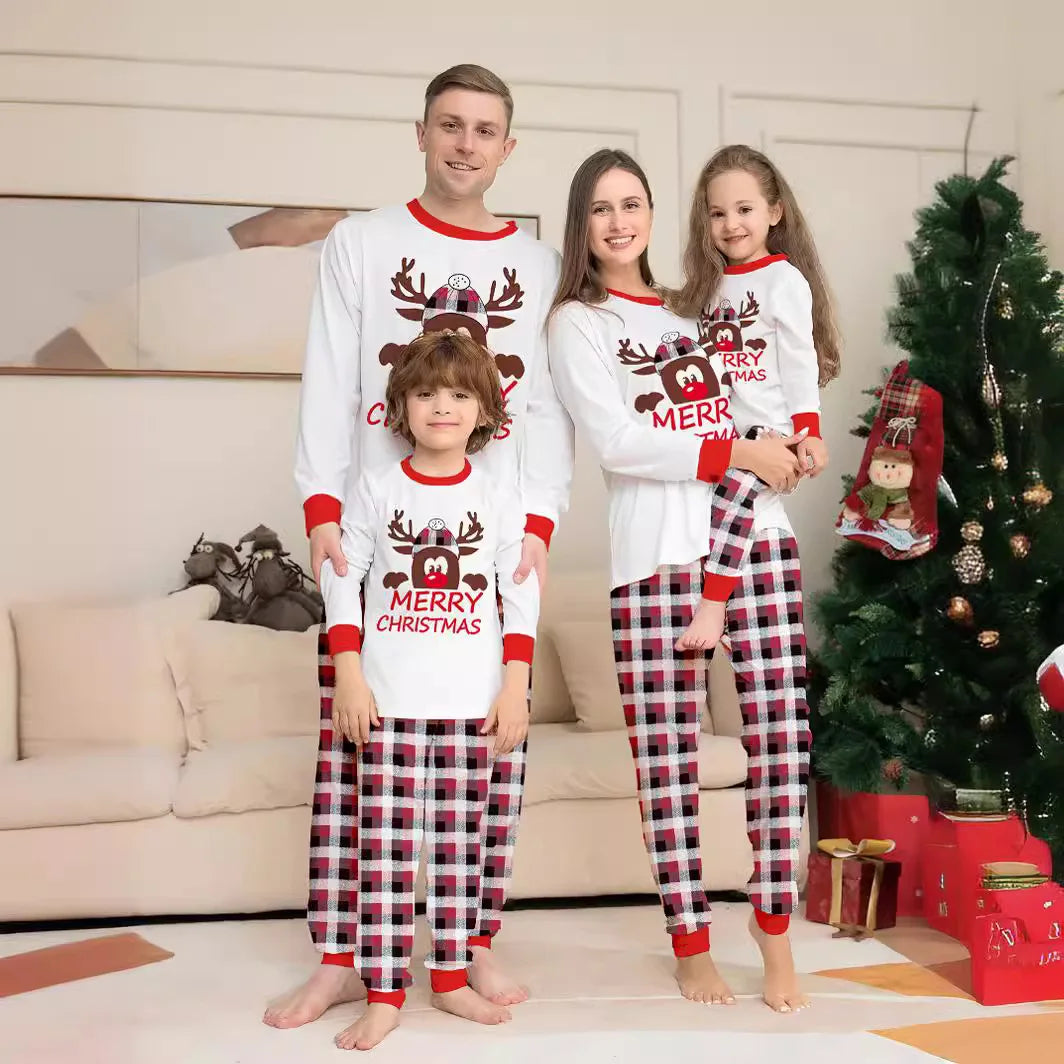 Christmas Parent-Child Pajamas – Santa Claus Matching Family Loungewear Set