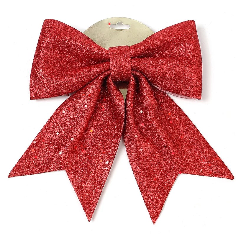 25cm Christmas Bow Hanging Decoration Xmas Tree Ornaments Party Home Room Decor New Year 2025 Gift Box Navidad Christmas Supplie