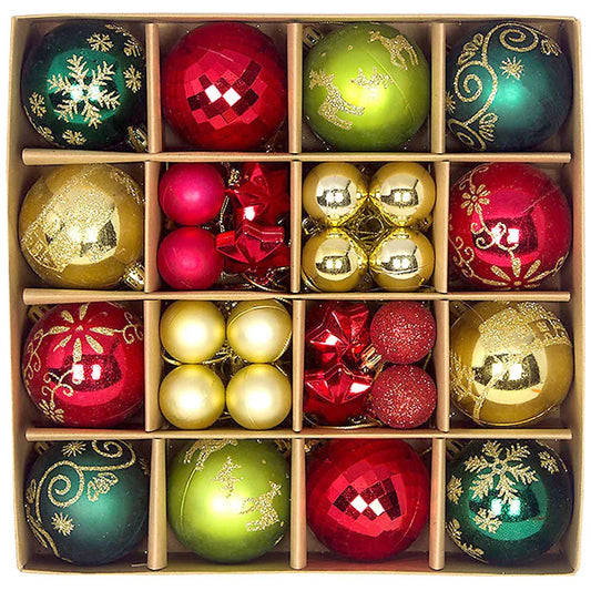 44Pcs 6CM Christmas Ball Christmas Decoration Xmas Tree Pendent Ornaments Home Decor Navidad Party New Year 2026 Party Supplies