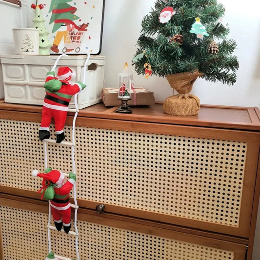 Christmas Santa Pendant Climbing Rope Ladder For Home Shop Decoration Supplies Home Outdoor Christmas 2025 New Year Ornaments