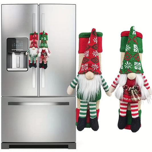 Christmas Refrigerator Handle Covers (2 pcs) – Soft Grip Festive Protection