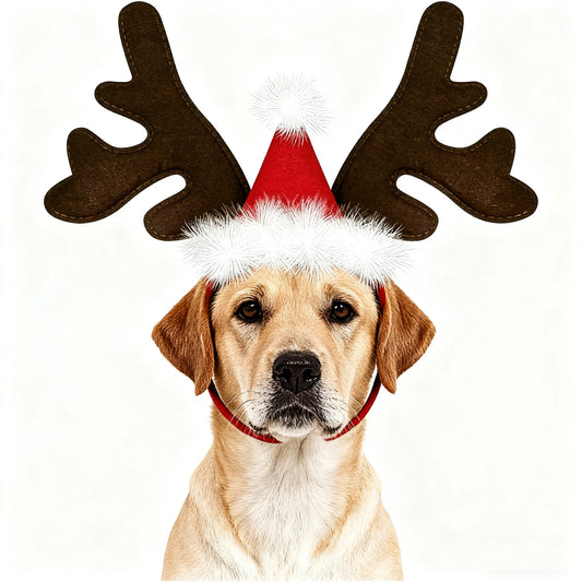 Christmas Decor Pet Headwear Party Cosplay Antlers Headbands Pet Essentials Xmas Hat Hair Hoops Dog Reindeer Hair Accessories