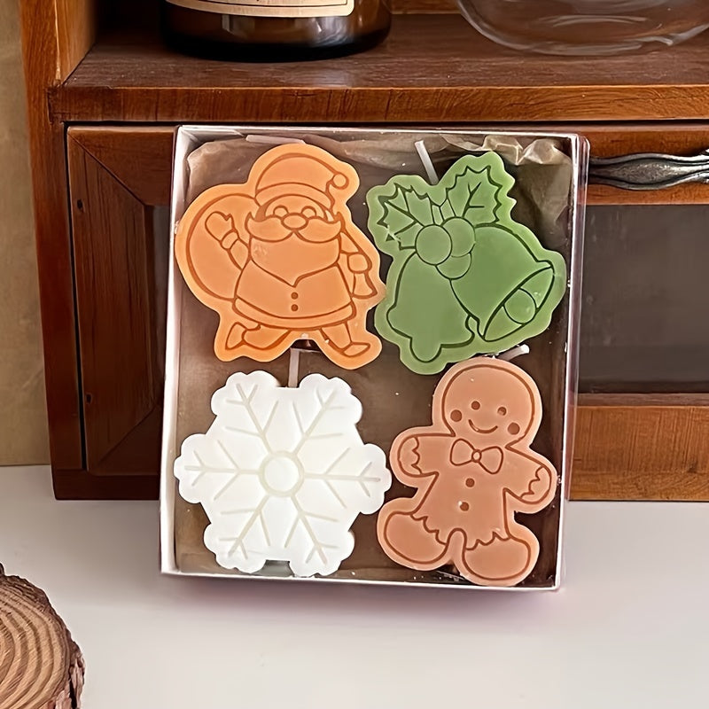 Christmas Scented Candles Set (4-Pack) – British Pear Holiday Fragrance