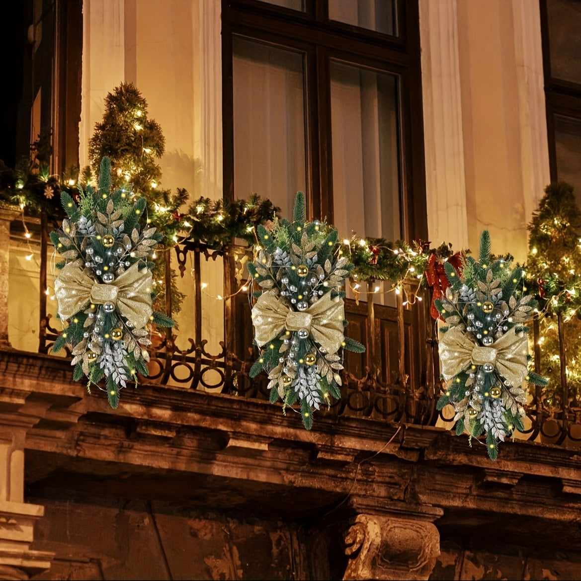 Christmas Stair Garland – Festive Hanging Holiday Decor