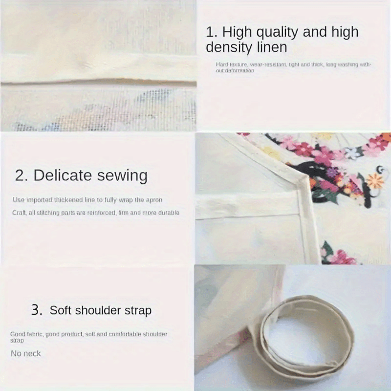 Christmas Kitchen Apron – Festive Red Holiday Linen Apron