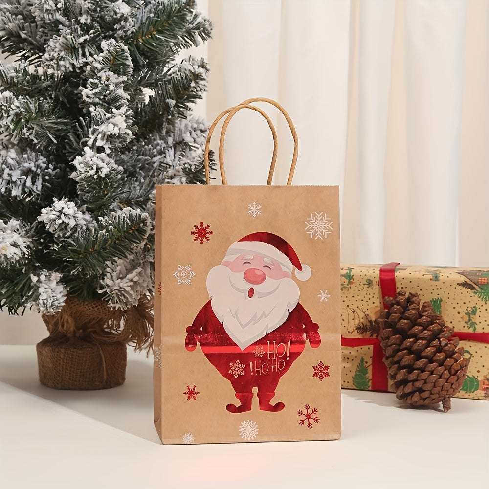 Festive Christmas Paper Gift Bags – Set of 6 Holiday Designsties, and Holidays - Two Sizes Available