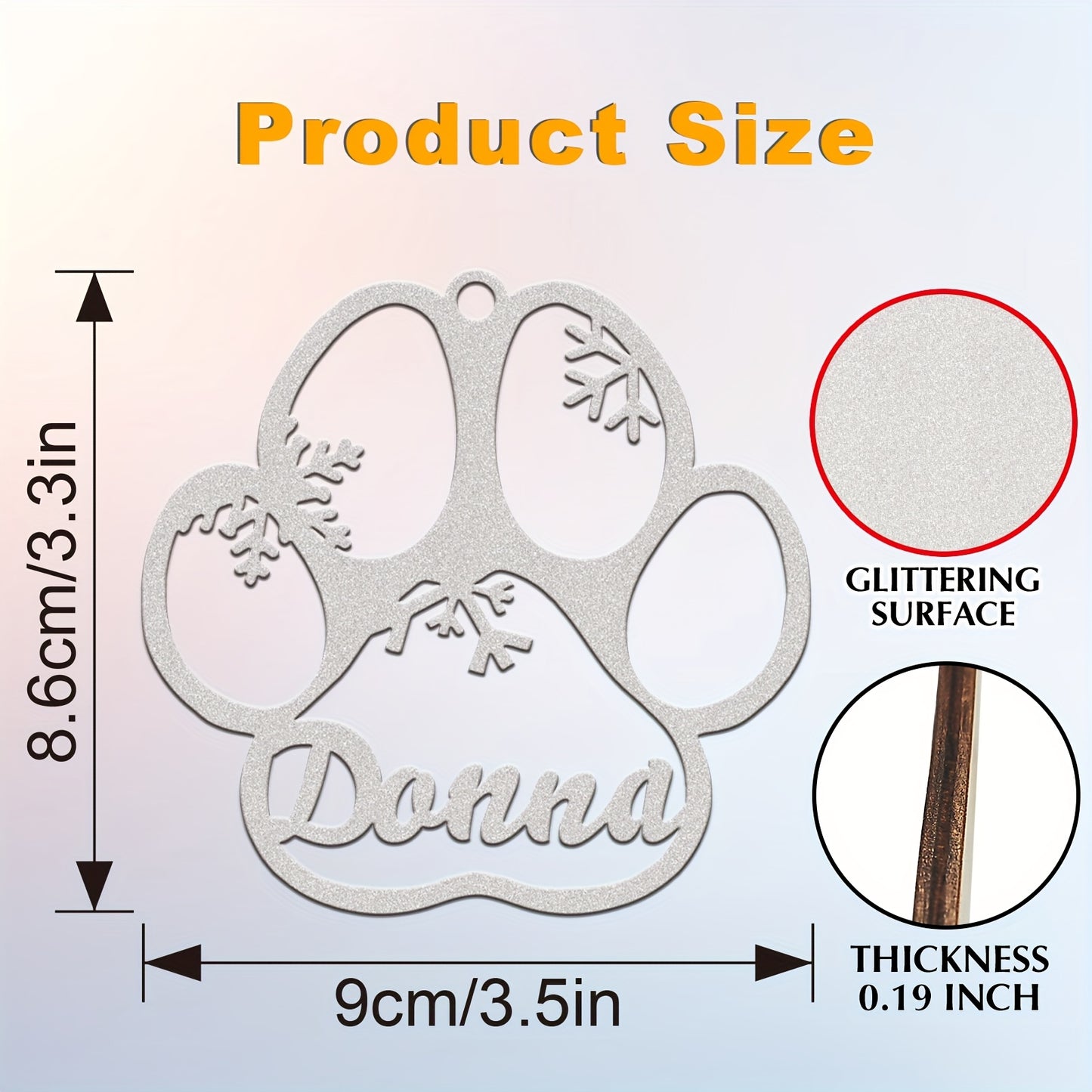 Personalized Christmas Ornament – Snowflake & Paw Print Wooden Keepsake