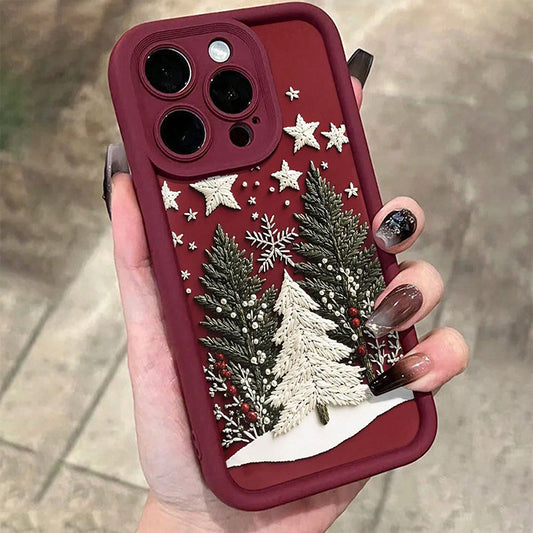 Christmas Red Wine Phone Case – Shockproof Soft Protective Cover