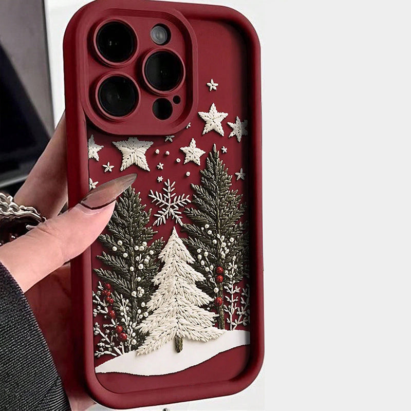 Christmas Red Wine Phone Case – Shockproof Soft Protective Cover