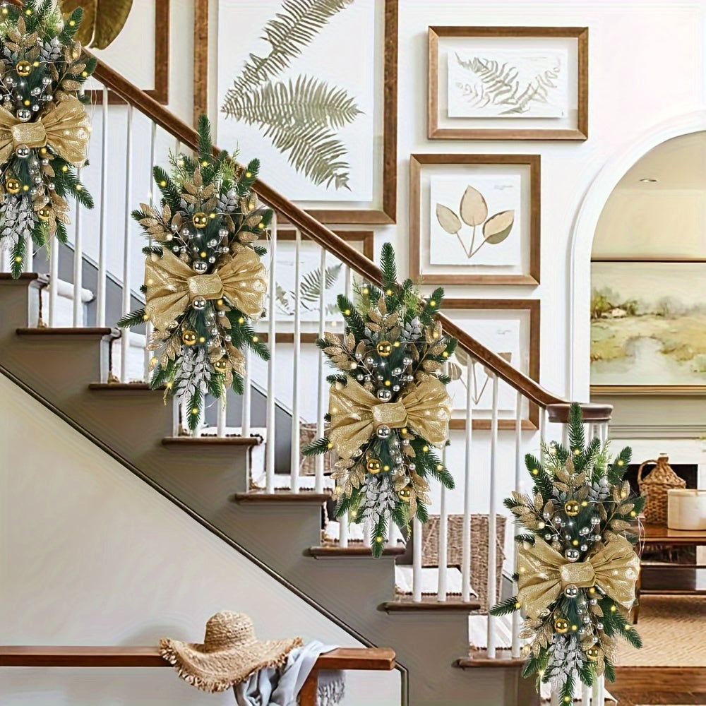 Christmas Stair Garland – Festive Hanging Holiday Decor