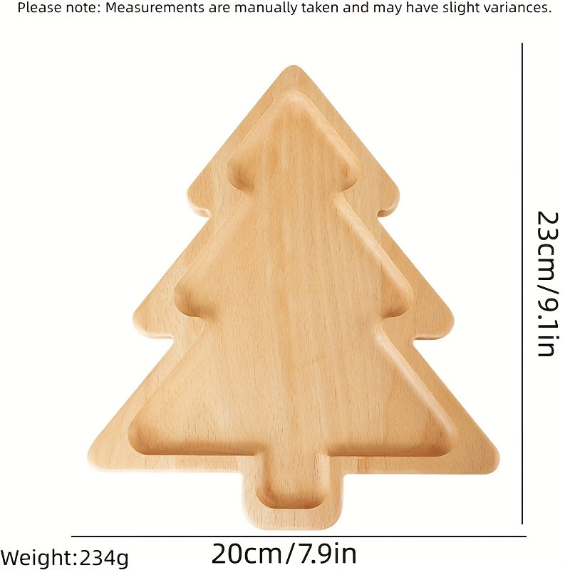 Christmas Wooden Snack Plates - Reindeer & Christmas Tree Shapes for Holiday Celebrations, Gatherings & Multi - Occasions