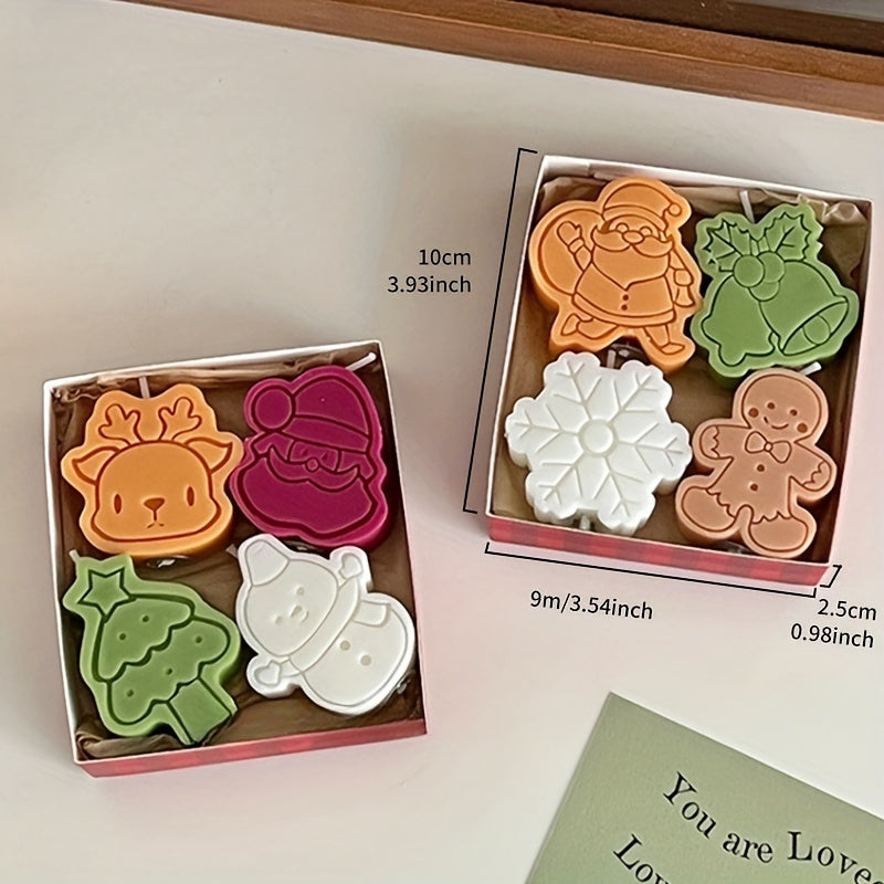 Christmas Scented Candles Set (4-Pack) – British Pear Holiday Fragrance