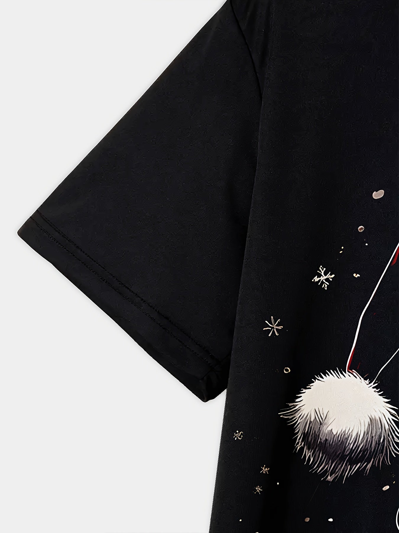 Santa Clause Print T-Shirt, Men's Casual Comfy Tee, Trendy Short Sleeve Top For Summer Daily Wear