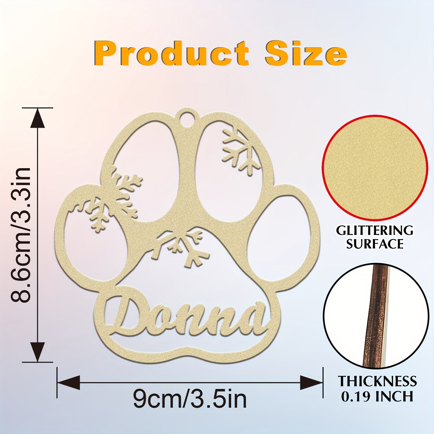 Personalized Christmas Ornament – Snowflake & Paw Print Wooden Keepsake