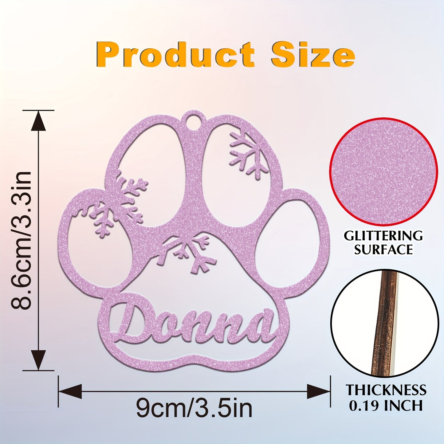 Personalized Christmas Ornament – Snowflake & Paw Print Wooden Keepsake