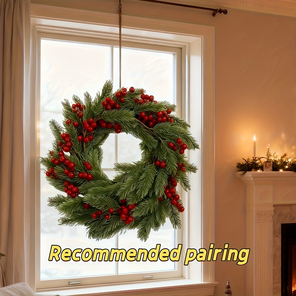 Artificial Red Berry Branches (20 pcs) – Holiday Greenery for Wreaths & Home Décor