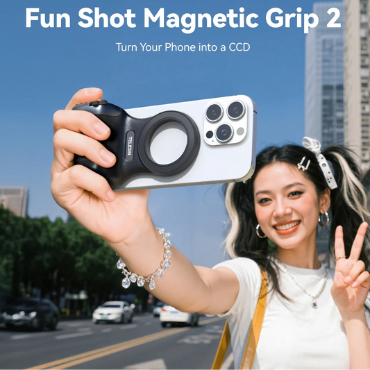 Magnetic Phone Camera Grip with Bluetooth Remote – for iPhone, Huawei, Xiaomi, Samsung & Other Android Devices