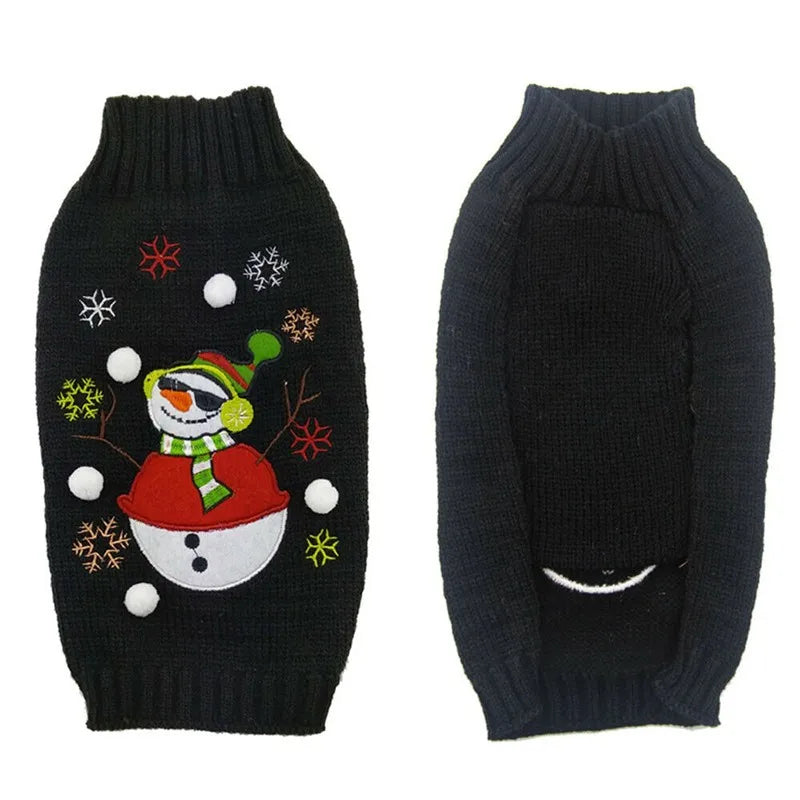Cute Cartoon Reindeer Sweater for Pets Warm Costume Christmas Dog Sweater Puppy and Cat Jumper Knitwears Winter Dog Clothes