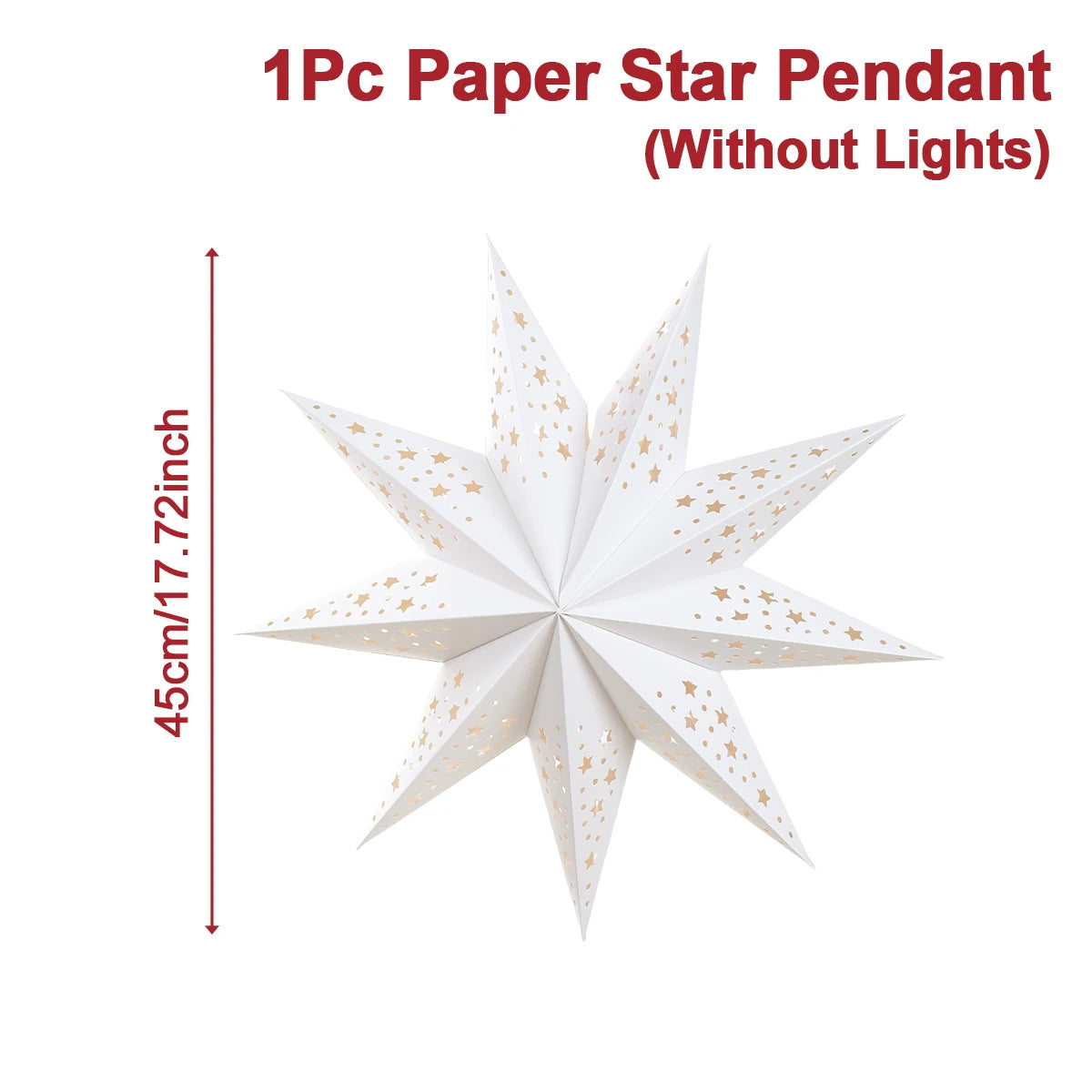 Christmas Paper Star Pendant Merry Christmas Decorations for Home 2025 Navidad Xmas Tree Hanging Lampshades Ornament New Year