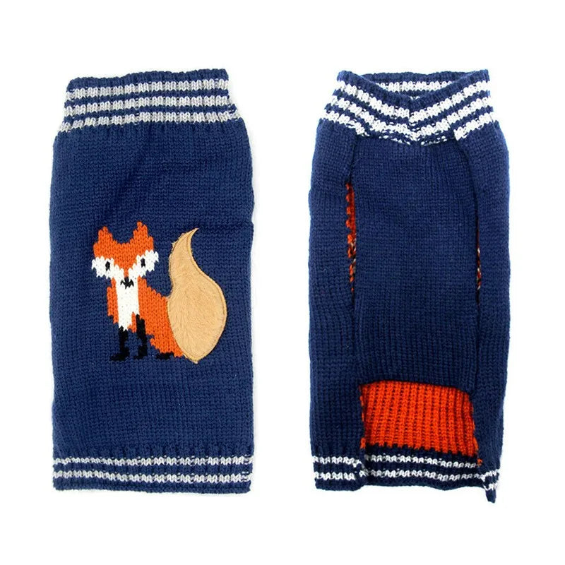 Cute Cartoon Reindeer Sweater for Pets Warm Costume Christmas Dog Sweater Puppy and Cat Jumper Knitwears Winter Dog Clothes