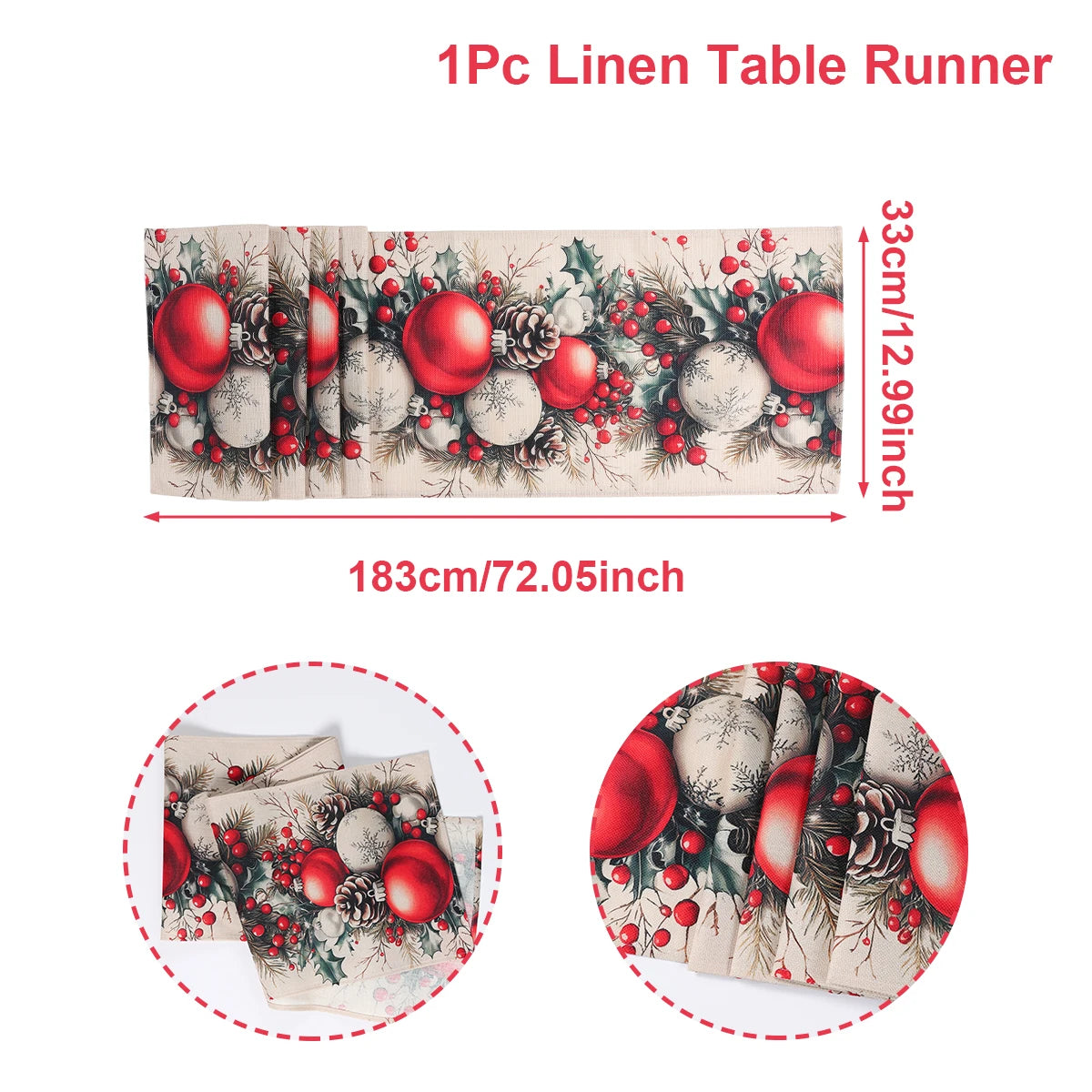 Christmas Table Runner Christmas Home Decorations 2026 Xmas Tablecover Winter Holiday Kitchen Dining Navidad Table Decoration