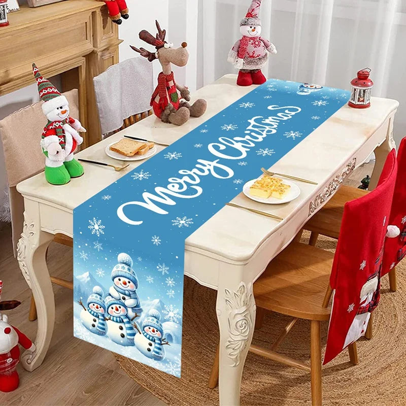 Christmas Table Runner Merry Christmas Decoration For Home Xmas Table Decor 2025 Navidad Notal Noel Ornament Happy New Year 2026