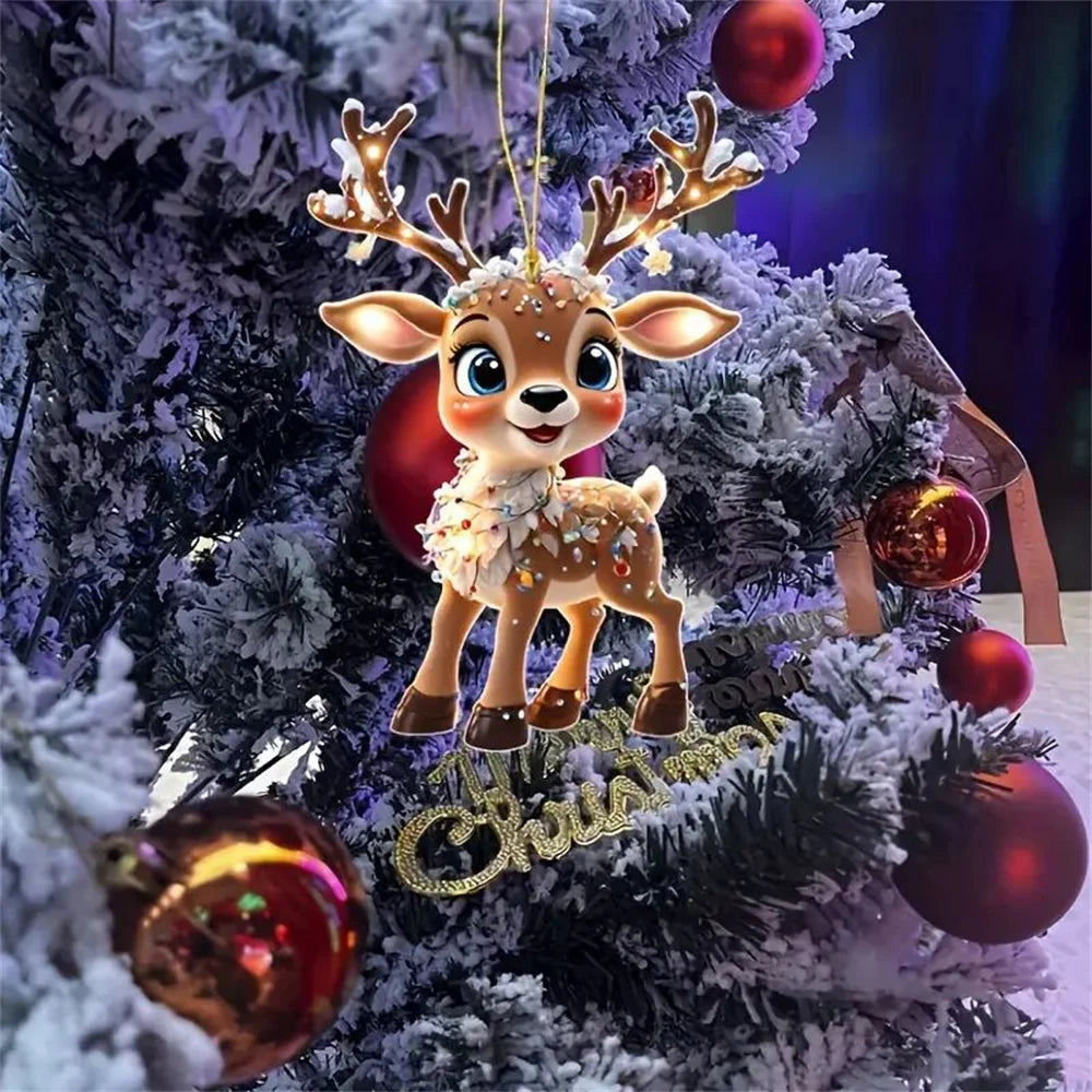 Christmas Decoration Deer Xmas Tree Elk Ornament Home Decor Reindeer Merry Christmas Gift Natal Navidad Noel New Year 2024
