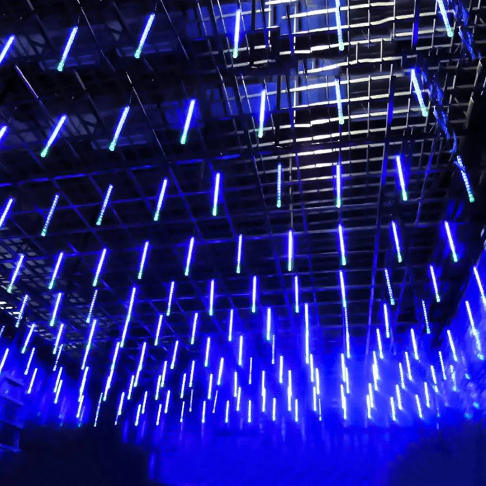 LED Meteor Shower Rain Lights Waterproof Falling Raindrop Fairy String Light for Christmas Holiday Party Patio garden decoration