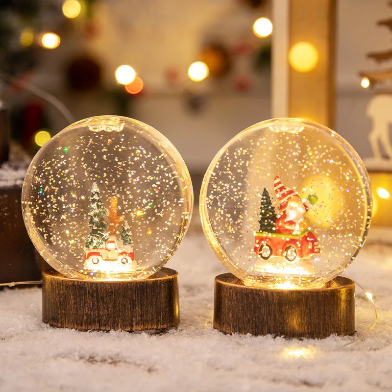 Christmas Decorations: Illuminated Crystal Balls Night Lights Wind Lights and Creative Christmas Gifts