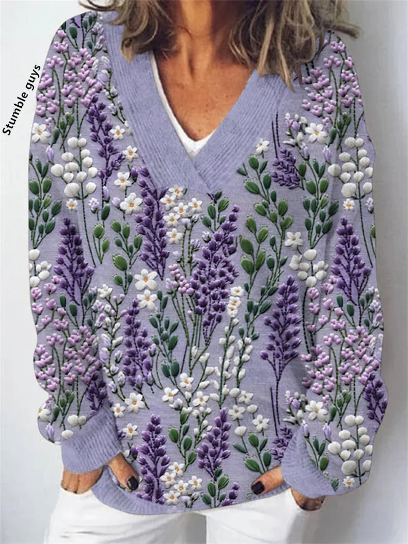 Women's Christmas Sweater Autumn Winter Casual Fashion European American Warm Deer Snowman Dog Print Y2K Knit Top