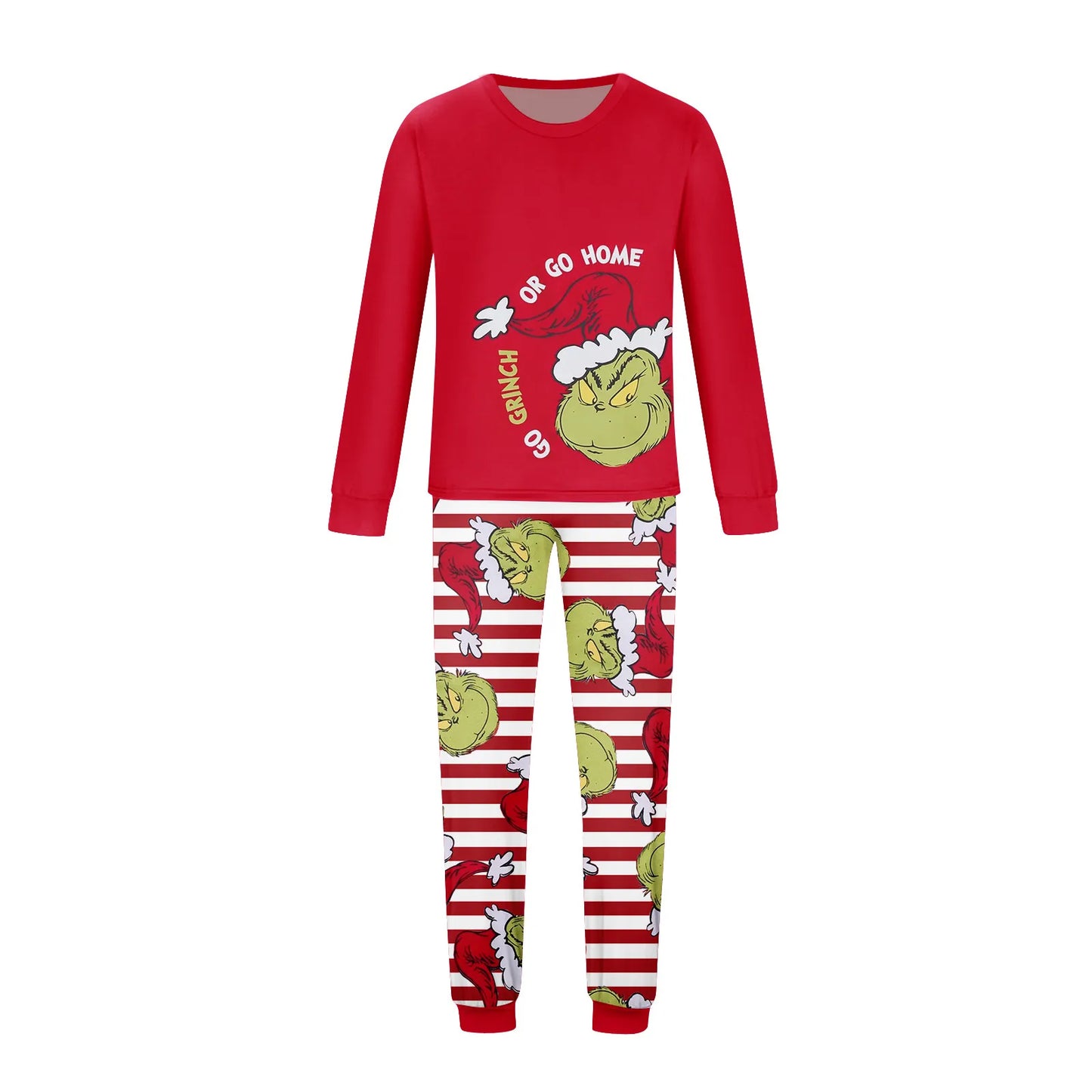 Christmas Print Cute Family Set Pajamas, Home Clothes, Family Set Long Sleeve Top Pants Set