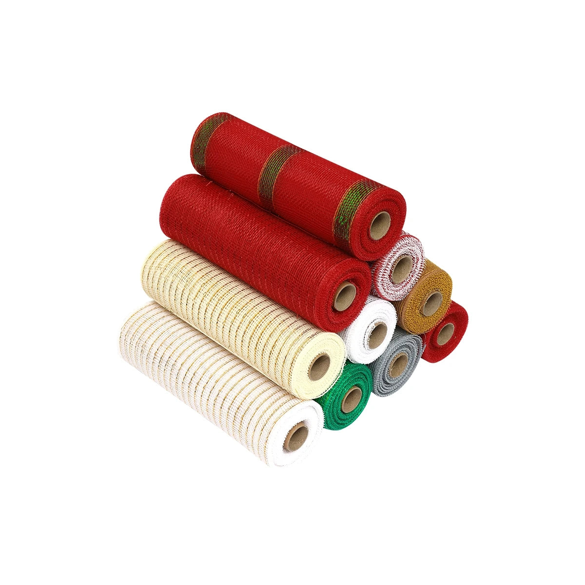 1Roll Christmas Mesh Ribbon DIY Wreath Bow Ribbon Christmas Tree Decorations For Home 2025 Xmas Gifts Navidad Noel New Year 2026