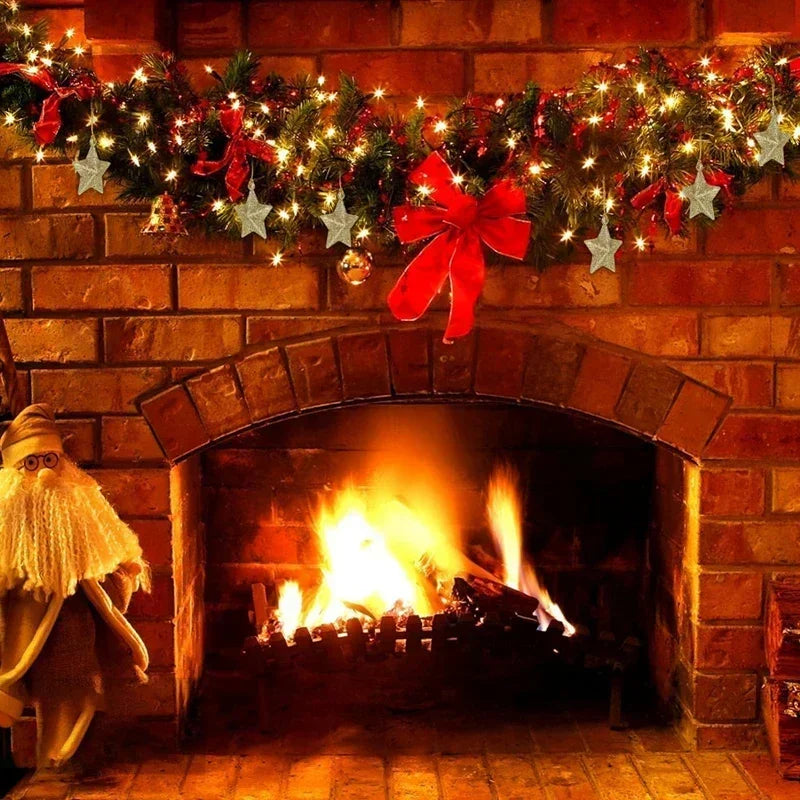 5CM Christmas Decorations ﻿Christmas Tree Hanging Pendant  For Home Navidad New Year Party Gift Gold Glitter Star Ornaments