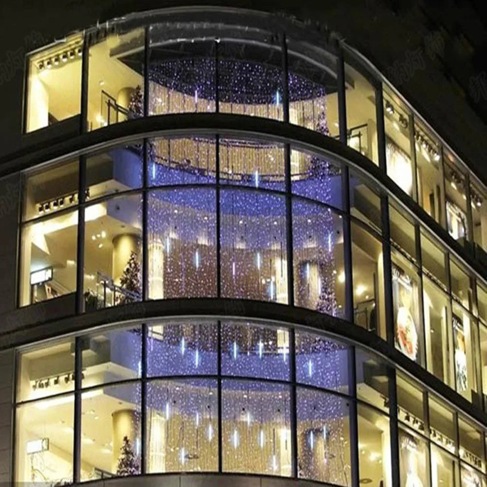 LED Meteor Shower Rain Lights Waterproof Falling Raindrop Fairy String Light for Christmas Holiday Party Patio garden decoration