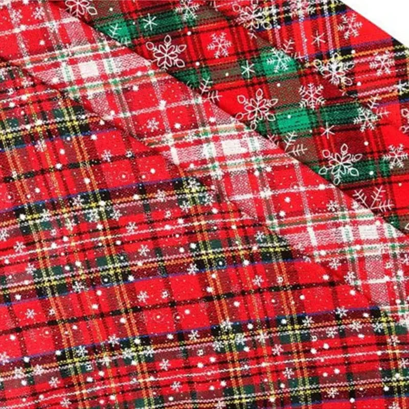 Dog Bandanas Large Pet Scarf Christmas Snow Print Dog Cotton Plaid WashableBow Ties Collar Cat Dog Scarf Large Accessories