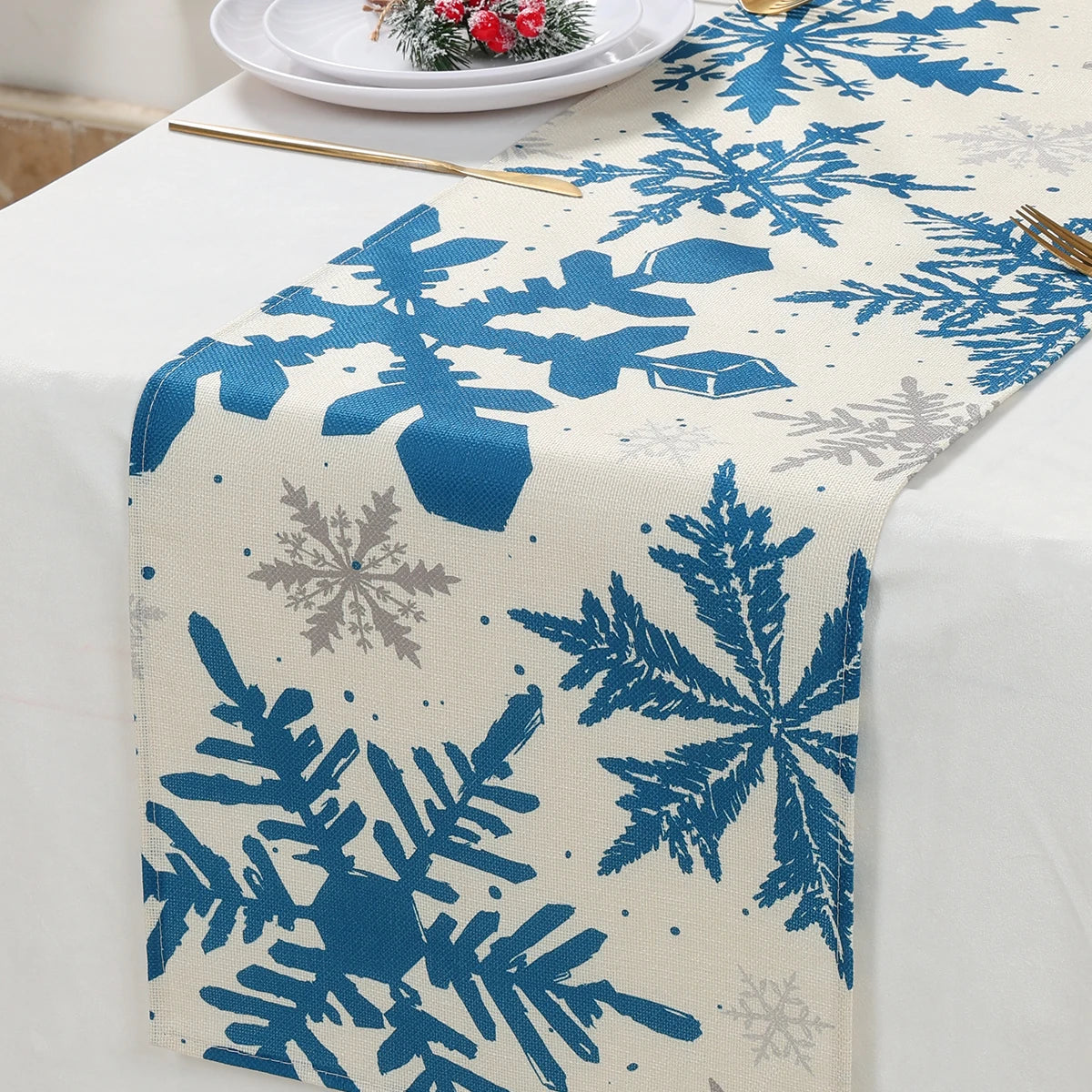 Christmas Table Runner Christmas Home Decorations 2026 Xmas Tablecover Winter Holiday Kitchen Dining Navidad Table Decoration