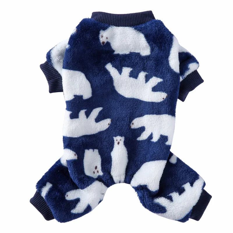 Christmas Winter Dog Pajamas Warm Pet Clothes For Small Dogs Cat Pyjama Dog Puppy Jumpsuit Medium Dogs Sleeping wear Clothing