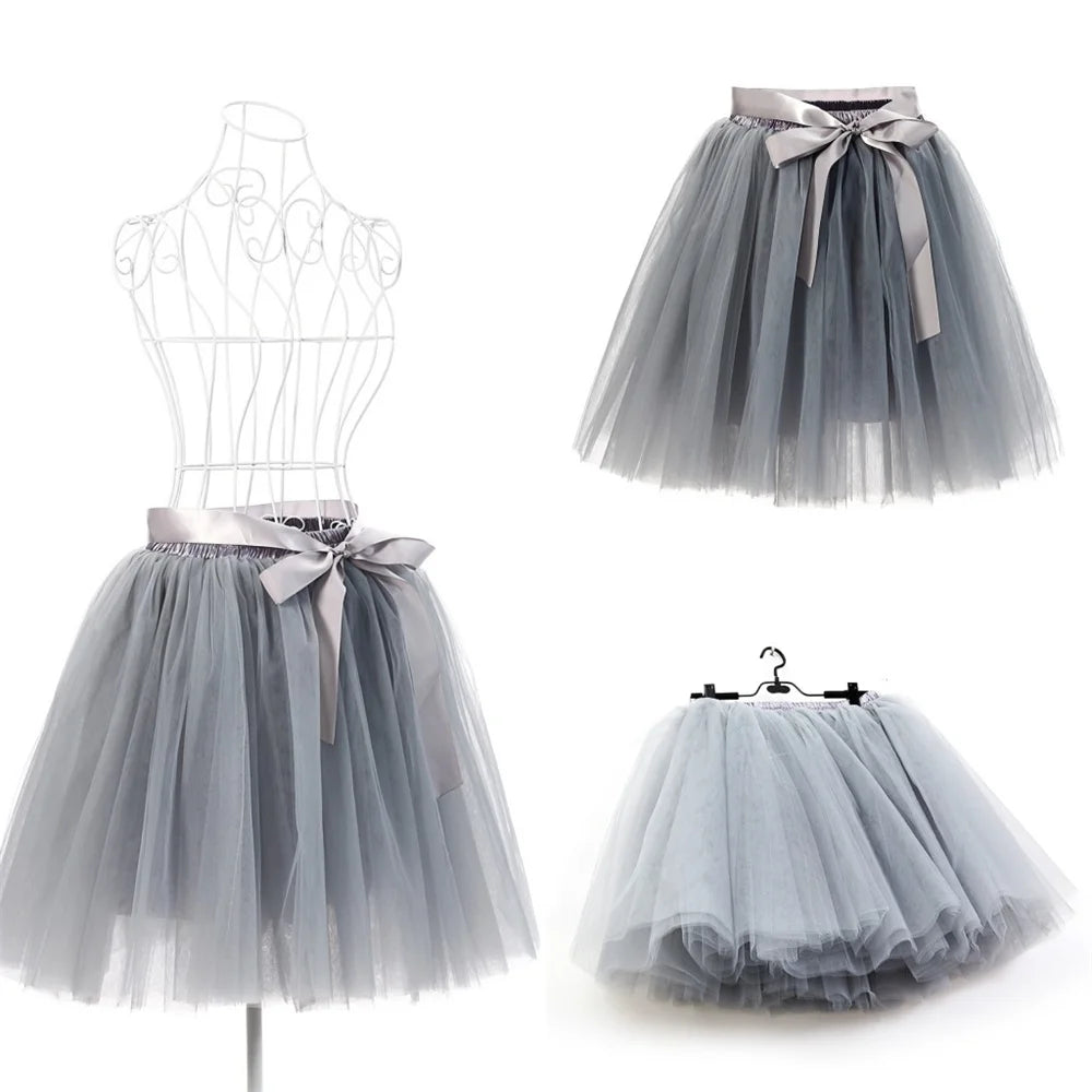 Christmas Layered Tutu Skirt Ribbon Tulle Mini Dresses for Women Carnivals OktoberUnder Music Festival Marathon Cosplay Skirts