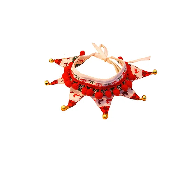 Dog Christmas Accessories Dog Cat Xmas Scarf Puppy Bib New Year Pet Necklace Collar Small Dog Holiday Party Grooming Accessores