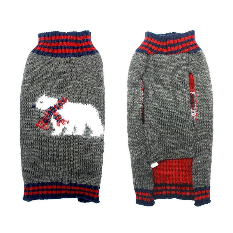 Cute Cartoon Reindeer Sweater for Pets Warm Costume Christmas Dog Sweater Puppy and Cat Jumper Knitwears Winter Dog Clothes