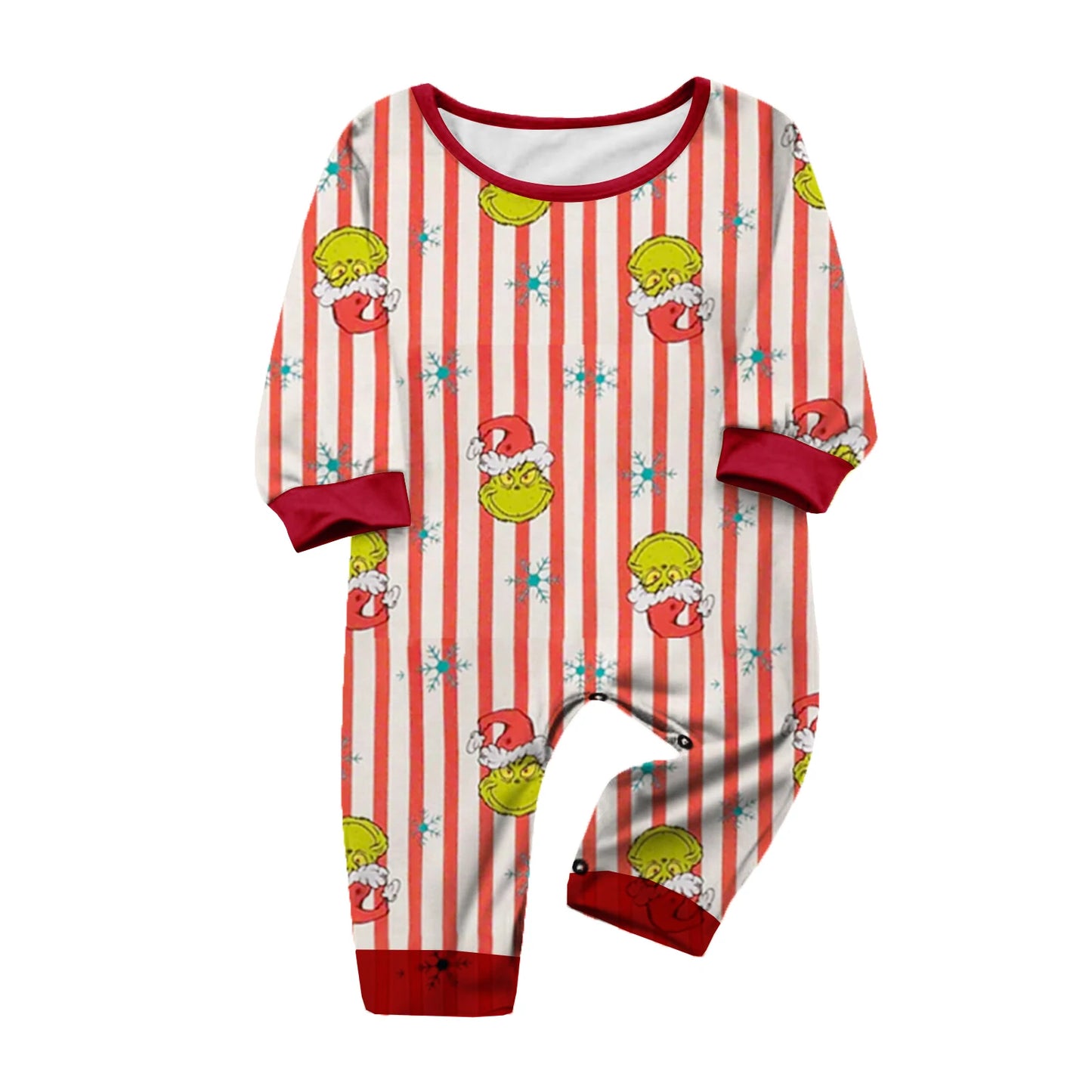  Family Christmas Cartoon Print Pajamas Set, Cozy Holiday Pjs For Photo Shoots & Christmas Morning, Festive Family Sleepwear