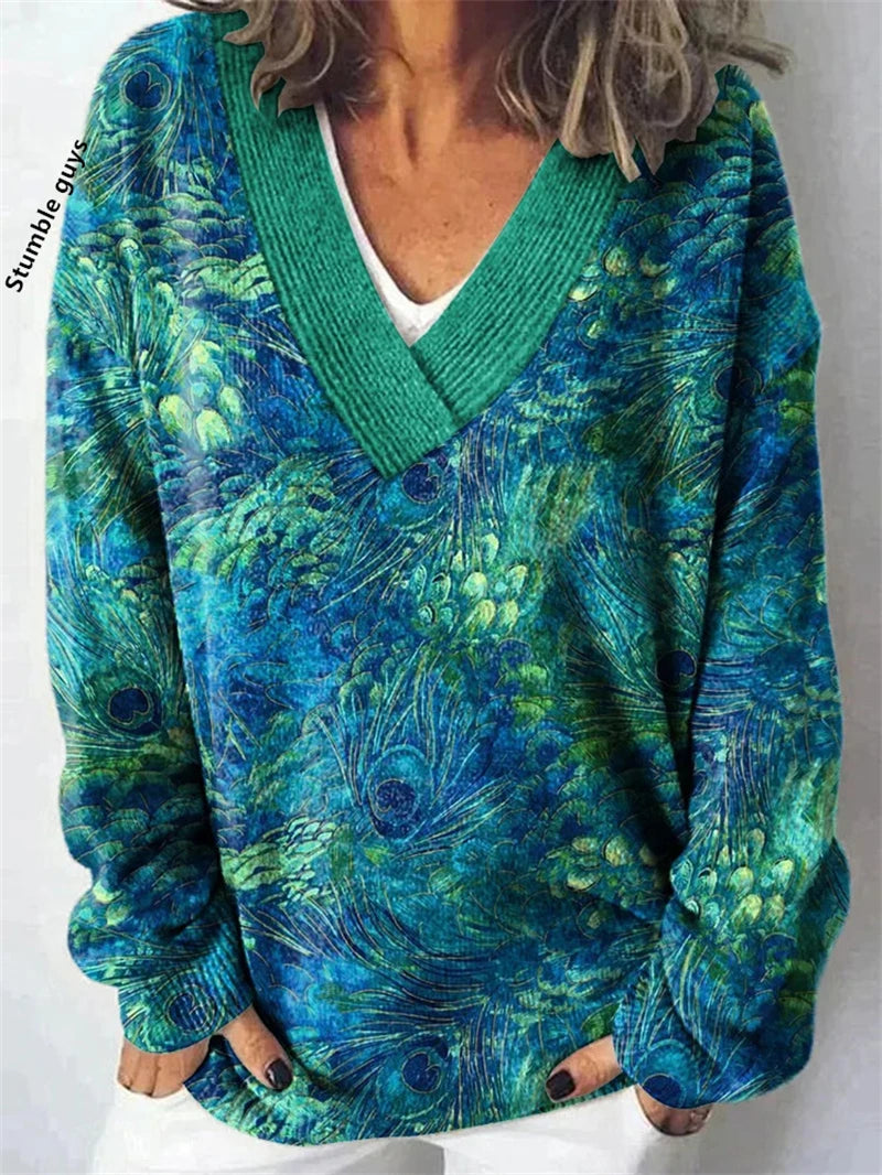 Women's Christmas Sweater Autumn Winter Casual Fashion European American Warm Deer Snowman Dog Print Y2K Knit Top