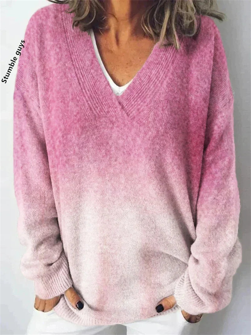 Women's Christmas Sweater Autumn Winter Casual Fashion European American Warm Deer Snowman Dog Print Y2K Knit Top