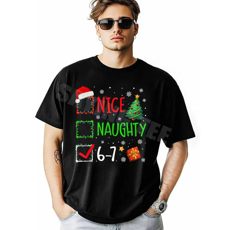 Funny Baseball Santa 67 Christmas Pajamas Boys T-Shirt Rock on Six Seven Bruh Santa Elf Number Xmas Costume Y2k Novelty Gifts