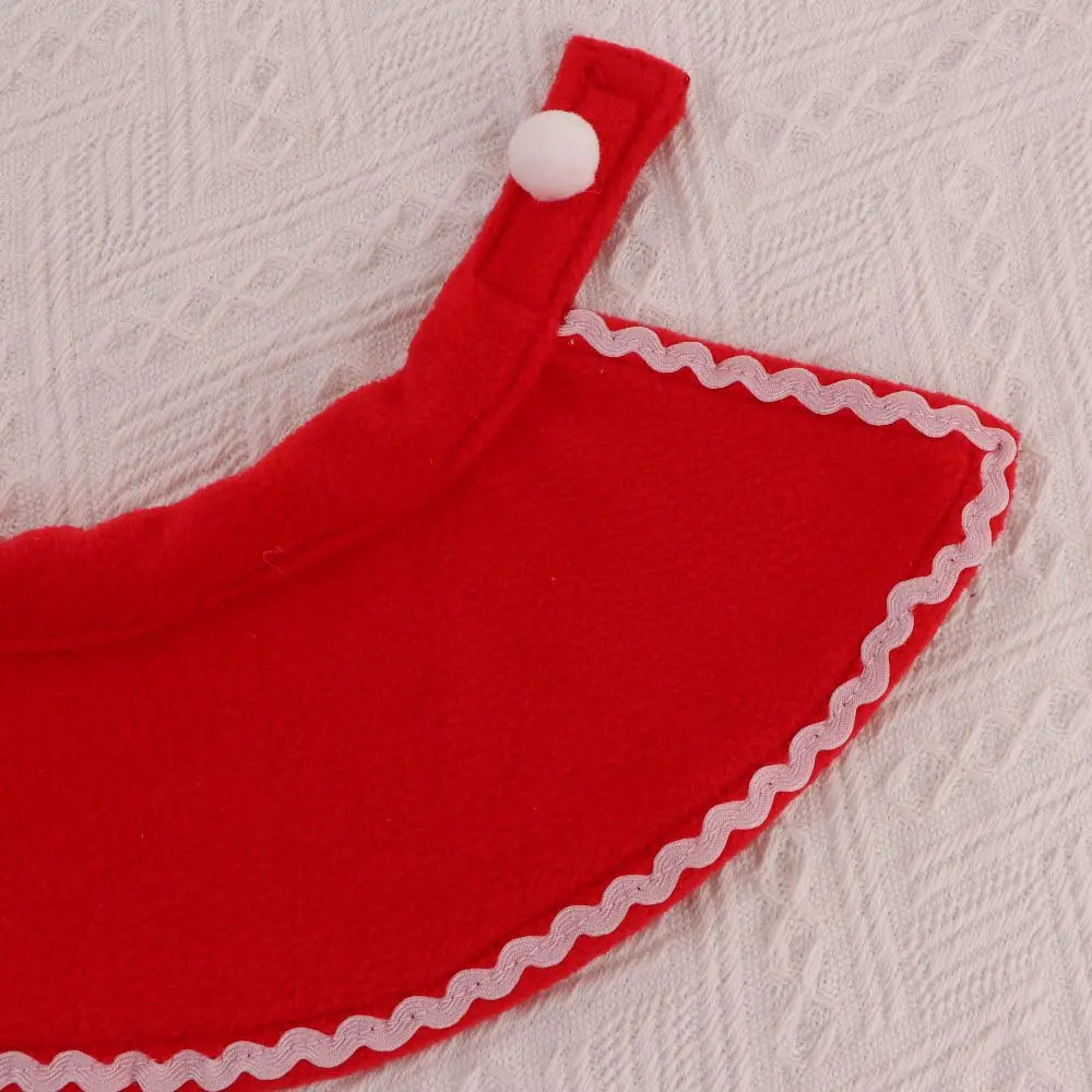 Cute Winter Pet Cloak Dog Cat Christmas Clothes Warm Puppy Santa Red Scarf Hat Head Funny Christmas Pet Costume Dog Cat Cloaks
