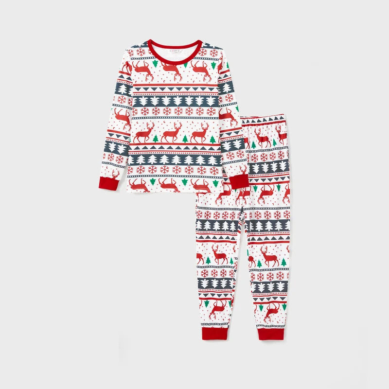 Family Christmas Pajamas – Full-Body Reindeer Matching Sleepwear Set