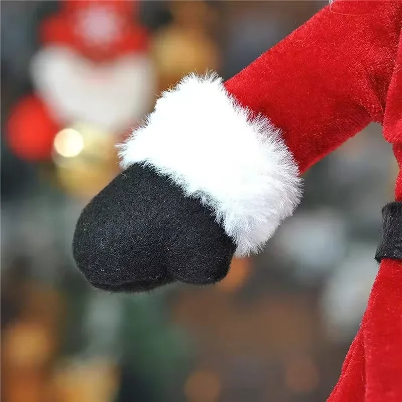 Christmas Wine Bottle Decoration Set – Gold Velvet Dress Bottle Sleeve